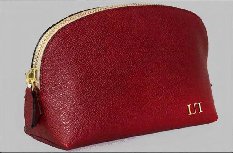 Trousse : Cuir saffiano rouge